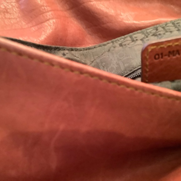 Christian Dior Gaucho Saddle Bag Leather Silver Coin Charm One Shoulder - Picture 8 of 14